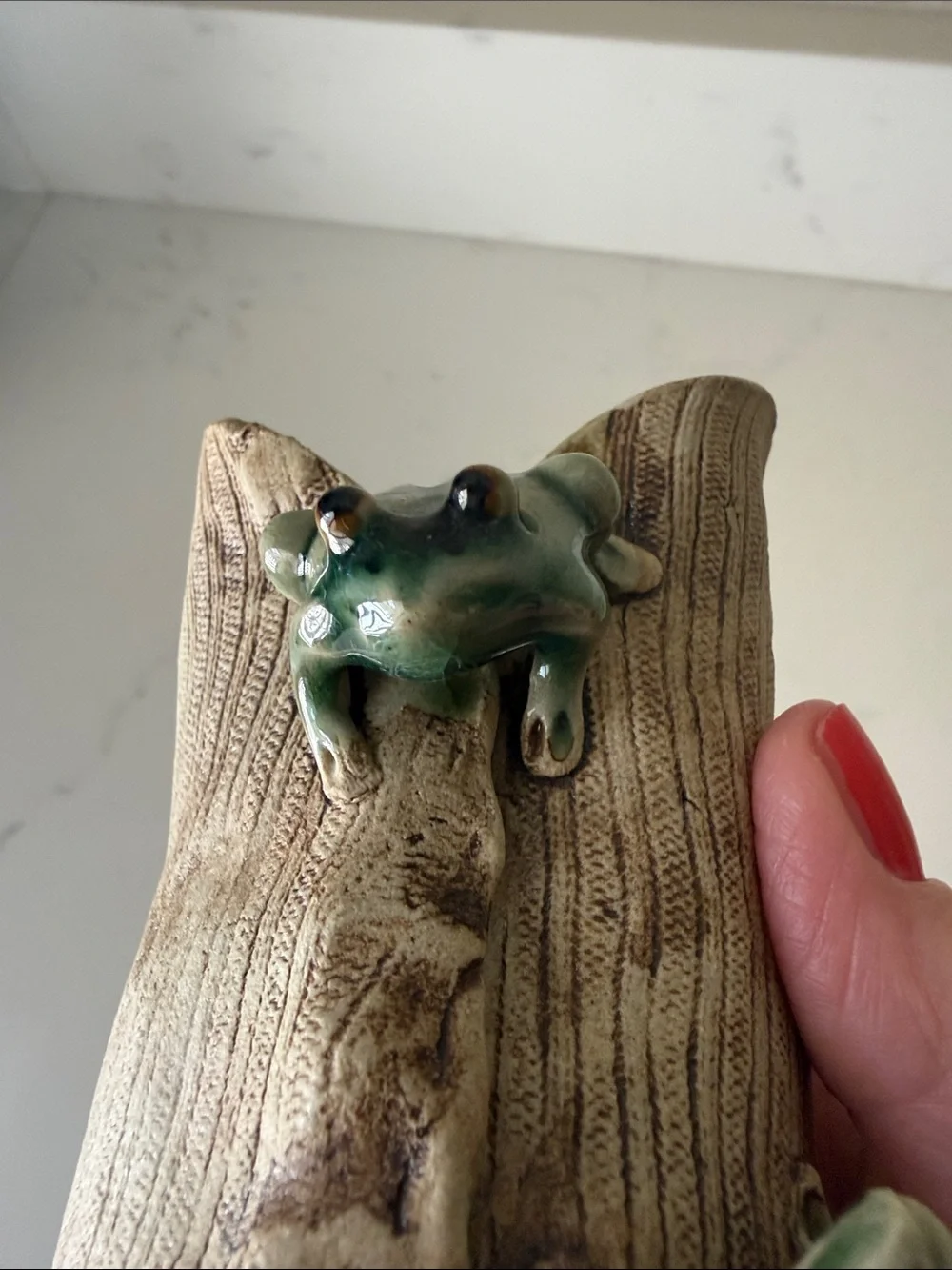vintage majolica style small vase
